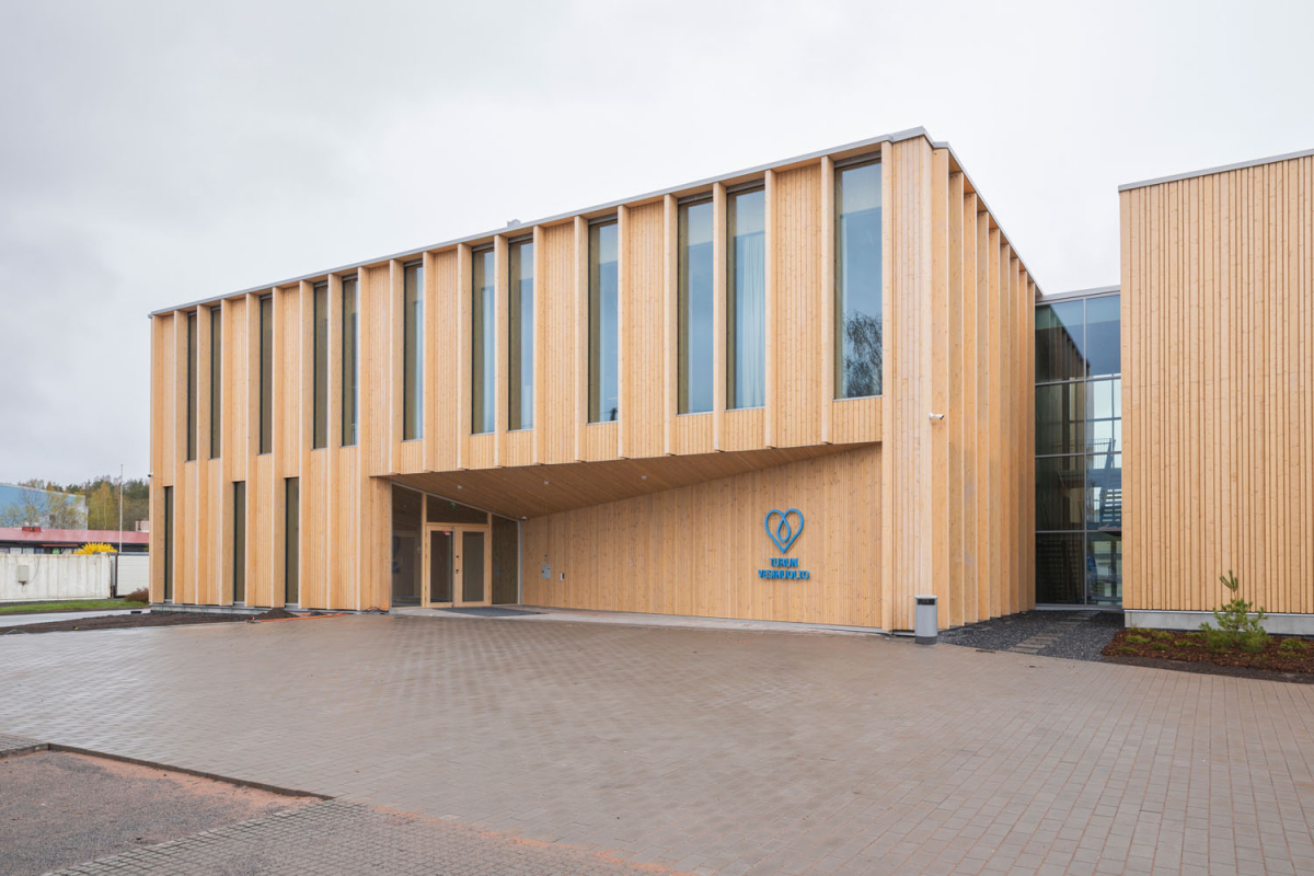 AkvaCity Turun Tiedepuistossa Teollisuuskadun puolelta.