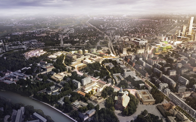 Turku Science Park area from the church