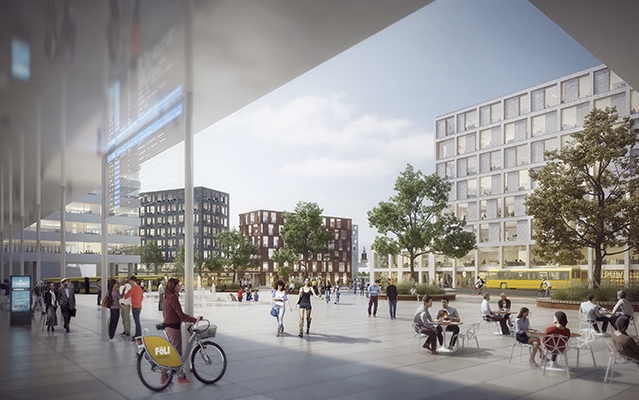 Conceptual image from the direction of Kupittaa station